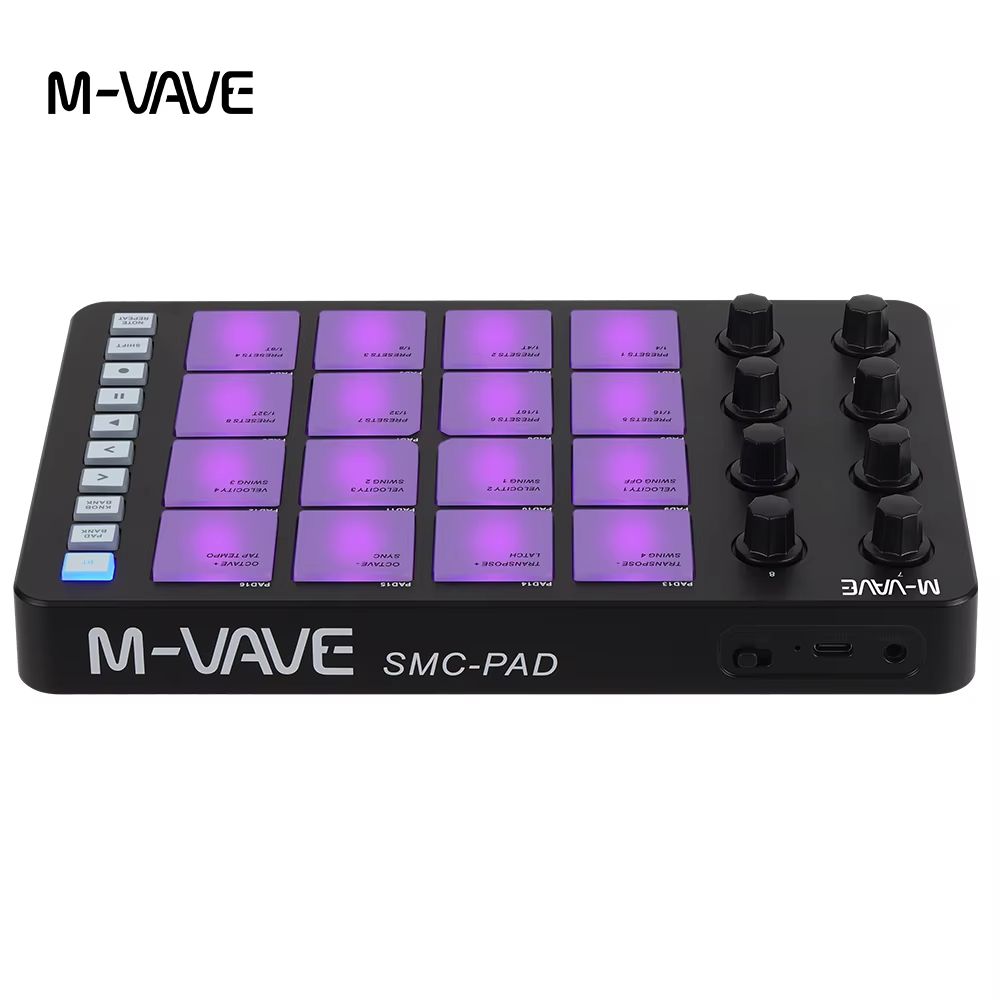 Midi Controller Pad - M-VAVE SMC-PAD MIDI 블랙 컨트롤러 16개