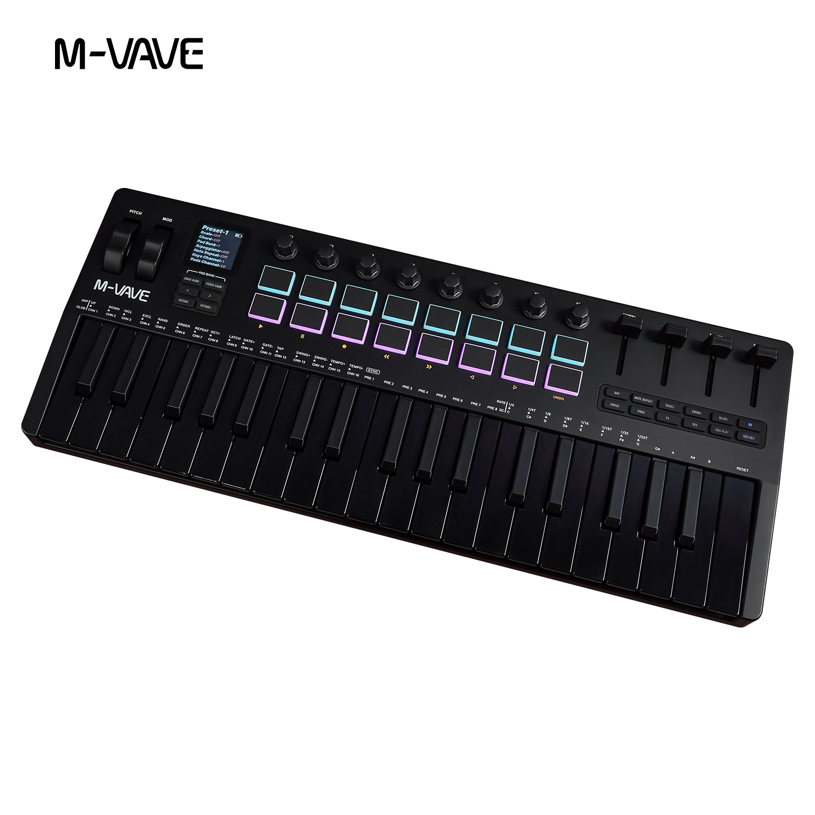 Midi Controller Pad - M-VAVE SMK-37 USB MIDI 컨트롤러 37키,