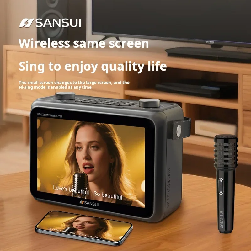 SANSUI K115 비디오 가라오케 블루투스 스피커  - Audio Music To Lyrics 리뷰 및 가격