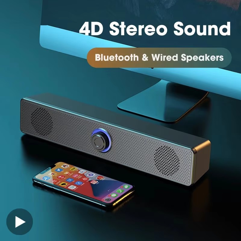 음악 사운드바 컴퓨터 카이샤 데 솜 유선 및 무선 블루 - Audio Music Mp3 Free 리뷰 및 가격