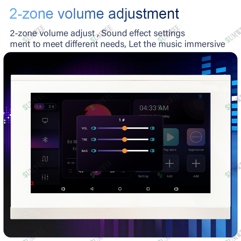 7인치 터치스크린 2존 스마트 오디오 벽걸이형 앰프 블 - Audio Music For Background 리뷰 및 가격