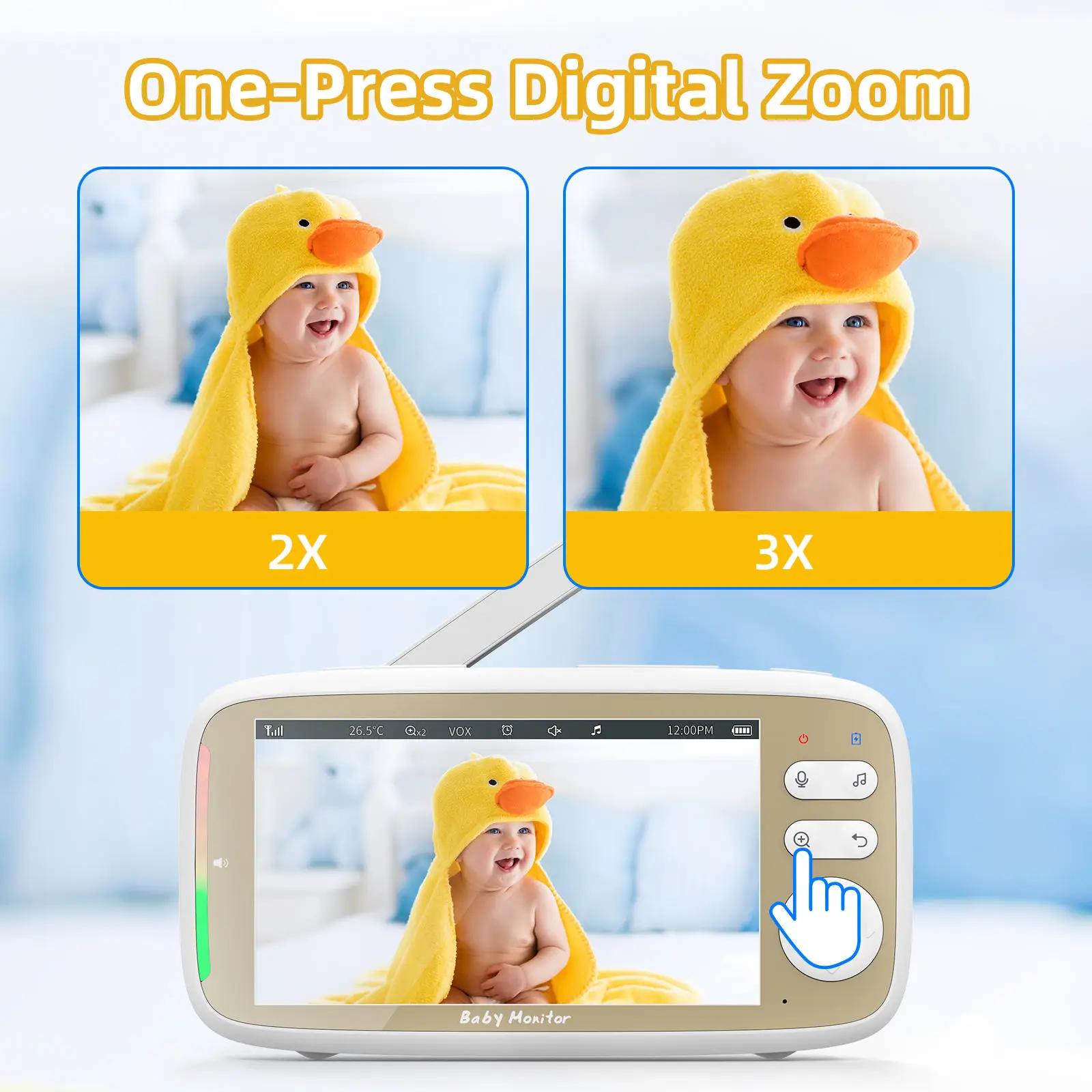 5인치 베이비 모니터 3배줌 PTZ 카메라 무료 브래킷 - Audio Music App 리뷰 및 가격