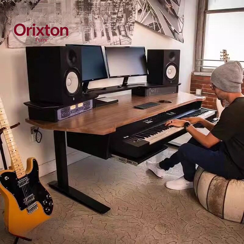 원목 미니멀리스트 음악 제작 데스크 레코딩 스튜디오 믹 - Audio Music Production 리뷰 및 가격